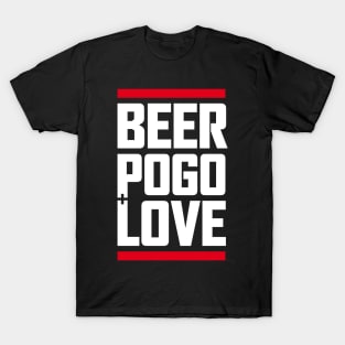 beer, pogo & love black T-Shirt